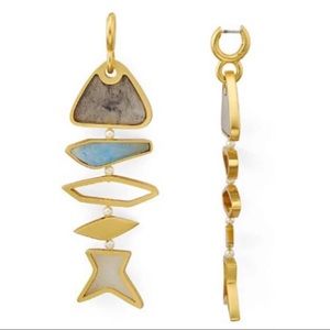 NWOT Tory Burch Geometric Fish Drop Earring